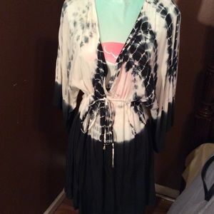 Tie dyed brand new beach cover-up, XL